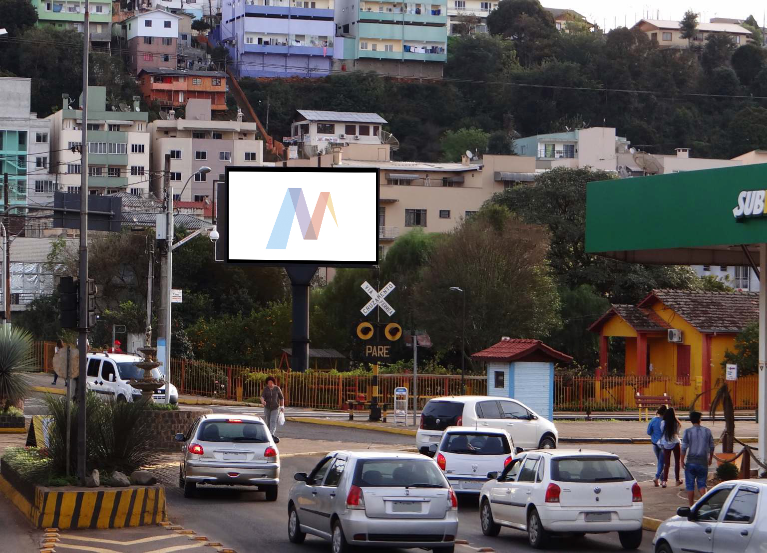 videira - rua brasil, largo da estação