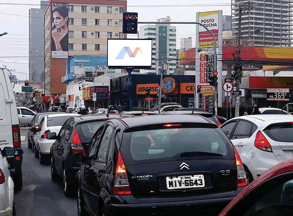 itajai - 0004pe - painel led - avenida 07 de setembro próx. calçadão da hercílio luz, sentido itajaí shopping